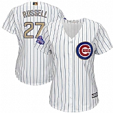 Women's Chicago Cubs #27 Addison Russell White 2017 Gold Program Cool Base Stitched Jersey,baseball caps,new era cap wholesale,wholesale hats