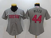 Women's Chicago Cubs #44 Anthony Rizzo Gray Mother's Day Cool Base Stitched Jersey,baseball caps,new era cap wholesale,wholesale hats