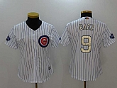 Women's Chicago Cubs #9 Javier Baez White 2017 Gold Program Cool Base Stitched Jersey,baseball caps,new era cap wholesale,wholesale hats