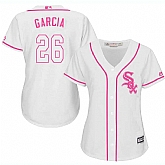 Women's Chicago White Sox #26 Avisail Garcia White Pink New Cool Base Jersey,baseball caps,new era cap wholesale,wholesale hats