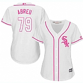 Women's Chicago White Sox #79 Jose Abreu White Pink New Cool Base Jersey,baseball caps,new era cap wholesale,wholesale hats