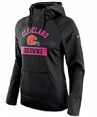Women's Cleveland Browns Nike Breast Cancer Awareness Circuit Performance Pullover Hoodie - Black FengYun,baseball caps,new era cap wholesale,wholesale hats