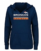 Women's Denver Broncos Majestic Self-Determination Pullover Hoodie - Navy FengYun,baseball caps,new era cap wholesale,wholesale hats