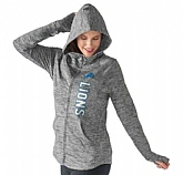 Women's Detroit Lions G III 4Her by Carl Banks Recovery Full Zip Hoodie Heathered Gray FengYun,baseball caps,new era cap wholesale,wholesale hats