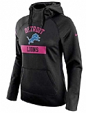 Women's Detroit Lions Nike Breast Cancer Awareness Circuit Performance Pullover Hoodie - Black FengYun,baseball caps,new era cap wholesale,wholesale hats