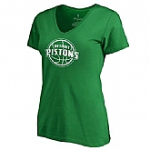 Women's Detroit Pistons Fanatics Branded Kelly Green St. Patrick's Day White Logo T-Shirt FengYun,baseball caps,new era cap wholesale,wholesale hats