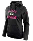 Women's Green Bay Packers Nike Breast Cancer Awareness Circuit Performance Pullover Hoodie - Black FengYun,baseball caps,new era cap wholesale,wholesale hats