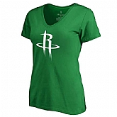 Women's Houston Rockets Fanatics Branded Kelly Green St. Patrick's Day White Logo T-Shirt FengYun,baseball caps,new era cap wholesale,wholesale hats