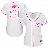 Women's Kansas City Royals #39 Jason Hammel White Pink New Cool Base Jersey,baseball caps,new era cap wholesale,wholesale hats