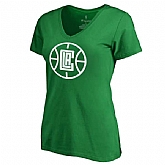 Women's LA Clippers Fanatics Branded Kelly Green St. Patrick's Day White Logo T-Shirt FengYun,baseball caps,new era cap wholesale,wholesale hats
