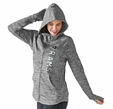 Women's Los Angeles Rams G III 4Her by Carl Banks Recovery Full Zip Hoodie Heathered Gray FengYun,baseball caps,new era cap wholesale,wholesale hats