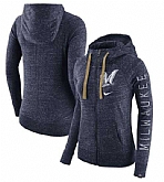 Women's Milwaukee Brewers Nike Vintage Full-Zip Hoodie - Heather Navy FengYun,baseball caps,new era cap wholesale,wholesale hats