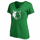 Women's Minnesota Timberwolves Fanatics Branded Kelly Green St. Patrick's Day White Logo T-Shirt FengYun,baseball caps,new era cap wholesale,wholesale hats