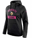 Women's Minnesota Vikings Nike Breast Cancer Awareness Circuit Performance Pullover Hoodie - Black FengYun,baseball caps,new era cap wholesale,wholesale hats