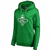 Women's New Orleans Pelicans Fanatics Branded Kelly Green St. Patrick's Day White Logo Pullover Hoodie FengYun,baseball caps,new era cap wholesale,wholesale hats