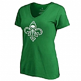 Women's New Orleans Pelicans Fanatics Branded Kelly Green St. Patrick's Day White Logo T-Shirt FengYun,baseball caps,new era cap wholesale,wholesale hats