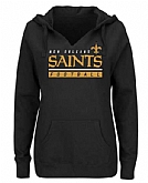 Women's New Orleans Saints Majestic Self-Determination Pullover Hoodie - Black FengYun,baseball caps,new era cap wholesale,wholesale hats