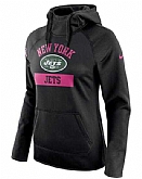 Women's New York Jets Nike Breast Cancer Awareness Circuit Performance Pullover Hoodie - Black FengYun,baseball caps,new era cap wholesale,wholesale hats