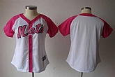 Women's New York Mets Blank White Pink Splash Fashion Stitched Jersey,baseball caps,new era cap wholesale,wholesale hats