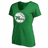 Women's Philadelphia 76ers Fanatics Branded Kelly Green St. Patrick's Day White Logo T-Shirt FengYun,baseball caps,new era cap wholesale,wholesale hats