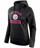 Women's Pittsburgh Steelers Nike Breast Cancer Awareness Circuit Performance Pullover Hoodie - Black FengYun,baseball caps,new era cap wholesale,wholesale hats