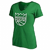 Women's Sacramento Kings Fanatics Branded Kelly Green St. Patrick's Day White Logo T-Shirt FengYun,baseball caps,new era cap wholesale,wholesale hats