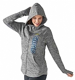 Women's San Diego Chargers G III 4Her by Carl Banks Recovery Full Zip Hoodie Heathered Gray FengYun,baseball caps,new era cap wholesale,wholesale hats