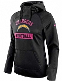 Women's San Diego Chargers Nike Breast Cancer Awareness Circuit Performance Pullover Hoodie - Black FengYun,baseball caps,new era cap wholesale,wholesale hats