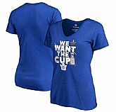 Women's Toronto Maple Leafs Fanatics Branded 2017 NHL Stanley Cup Playoffs Participant Blue Line Plus Size V Neck T Shirt Royal FengYun,baseball caps,new era cap wholesale,wholesale hats