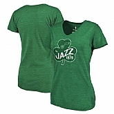 Women's Utah Jazz Fanatics Branded St. Patrick's Day Paddy's Pride Tri-Blend T-Shirt - Green FengYun