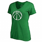 Women's Washington Wizards Fanatics Branded Kelly Green St. Patrick's Day White Logo T-Shirt FengYun