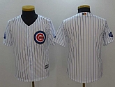 Youth Chicago Cubs Blank White World Series Champions Gold Program Cool Base Jersey,baseball caps,new era cap wholesale,wholesale hats