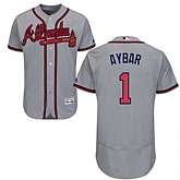 Atlanta Braves #1 Erick Aybar Gray Flexbase Stitched Jersey DingZhi,baseball caps,new era cap wholesale,wholesale hats