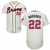 Atlanta Braves #22 Nick Markakis Cream Flexbase Stitched Jersey DingZhi,baseball caps,new era cap wholesale,wholesale hats