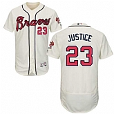 Atlanta Braves #23 David Justice Cream Flexbase Stitched Jersey DingZhi,baseball caps,new era cap wholesale,wholesale hats