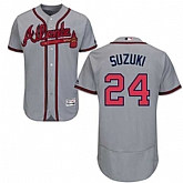 Atlanta Braves #24 Kurt Suzuki Gray Flexbase Stitched Jersey DingZhi,baseball caps,new era cap wholesale,wholesale hats
