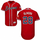 Atlanta Braves #28 Hector Olivera Red Flexbase Stitched Jersey DingZhi,baseball caps,new era cap wholesale,wholesale hats