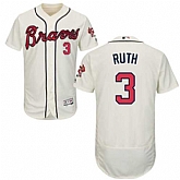 Atlanta Braves #3 Babe Ruth Cream Flexbase Stitched Jersey DingZhi,baseball caps,new era cap wholesale,wholesale hats
