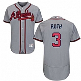 Atlanta Braves #3 Babe Ruth Gray Flexbase Stitched Jersey DingZhi,baseball caps,new era cap wholesale,wholesale hats