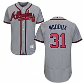 Atlanta Braves #31 Greg Maddux Gray Flexbase Stitched Jersey DingZhi,baseball caps,new era cap wholesale,wholesale hats