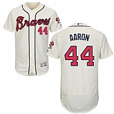 Atlanta Braves #44 Hank Aaron Cream Flexbase Stitched Jersey DingZhi,baseball caps,new era cap wholesale,wholesale hats