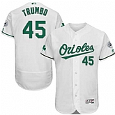 Baltimore Orioles #45 Mark Trumbo White St. Patrick's Day Flexbase Stitched Jersey DingZhi,baseball caps,new era cap wholesale,wholesale hats