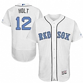 Boston Red Sox #12 Brock Holt White Father's Day Flexbase Stitched Jersey DingZhi,baseball caps,new era cap wholesale,wholesale hats