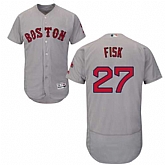Boston Red Sox #27 Carlton Fisk Gray Flexbase Stitched Jersey DingZhi,baseball caps,new era cap wholesale,wholesale hats