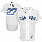 Boston Red Sox #27 Carlton Fisk White Father's Day Flexbase Stitched Jersey DingZhi,baseball caps,new era cap wholesale,wholesale hats
