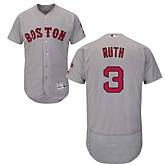 Boston Red Sox #3 Babe Ruth Gray Flexbase Stitched Jersey DingZhi,baseball caps,new era cap wholesale,wholesale hats