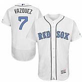 Boston Red Sox #7 Chirstian Vazquez White Father's Day Flexbase Stitched Jersey DingZhi,baseball caps,new era cap wholesale,wholesale hats
