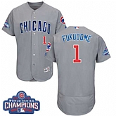 Chicago Cubs #1 Kosuke Fukudome Gray 2016 World Series Champions Flexbase Stitched Jersey DingZhi,baseball caps,new era cap wholesale,wholesale hats