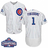 Chicago Cubs #1 Kosuke Fukudome White 2016 World Series Champions Flexbase Stitched Jersey DingZhi,baseball caps,new era cap wholesale,wholesale hats