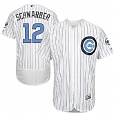 Chicago Cubs #12 Kyle Schwarber White Father's Day Flexbase Stitched Jersey DingZhi,baseball caps,new era cap wholesale,wholesale hats